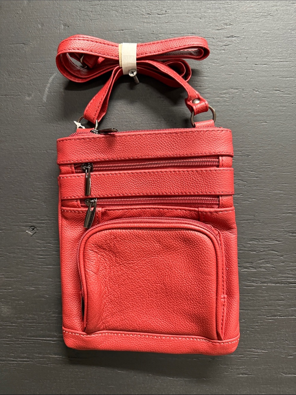 Everyday Red Crossbody Bag - Women's Compact Organizer